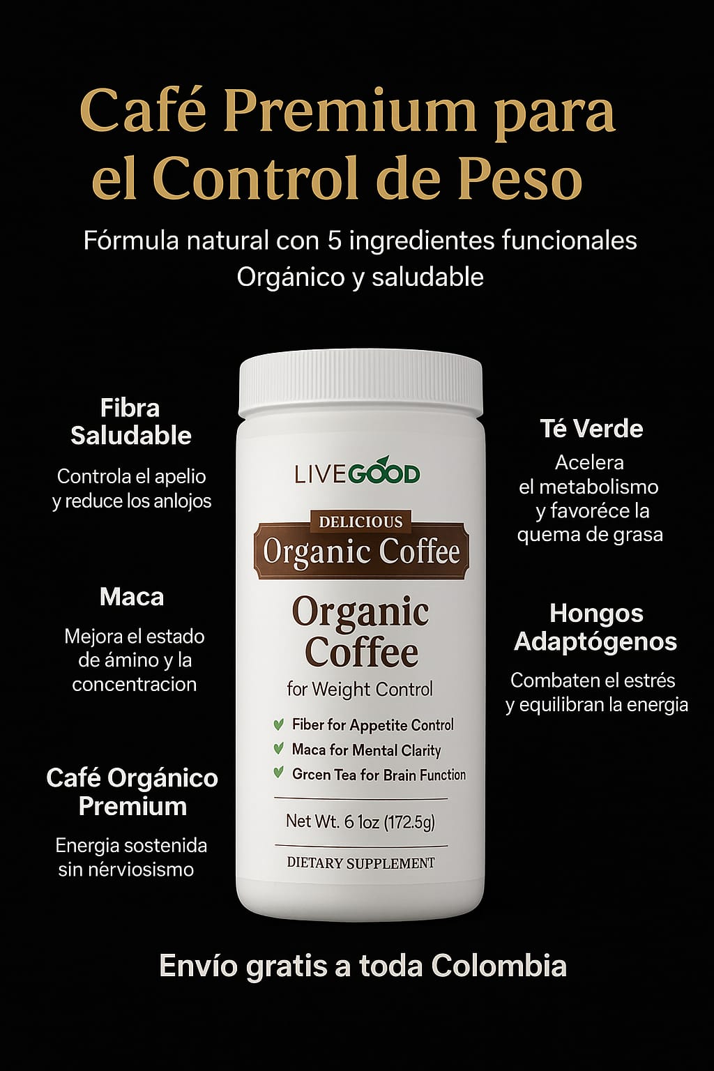 – Café Orgánico con Hongos Adaptógenos