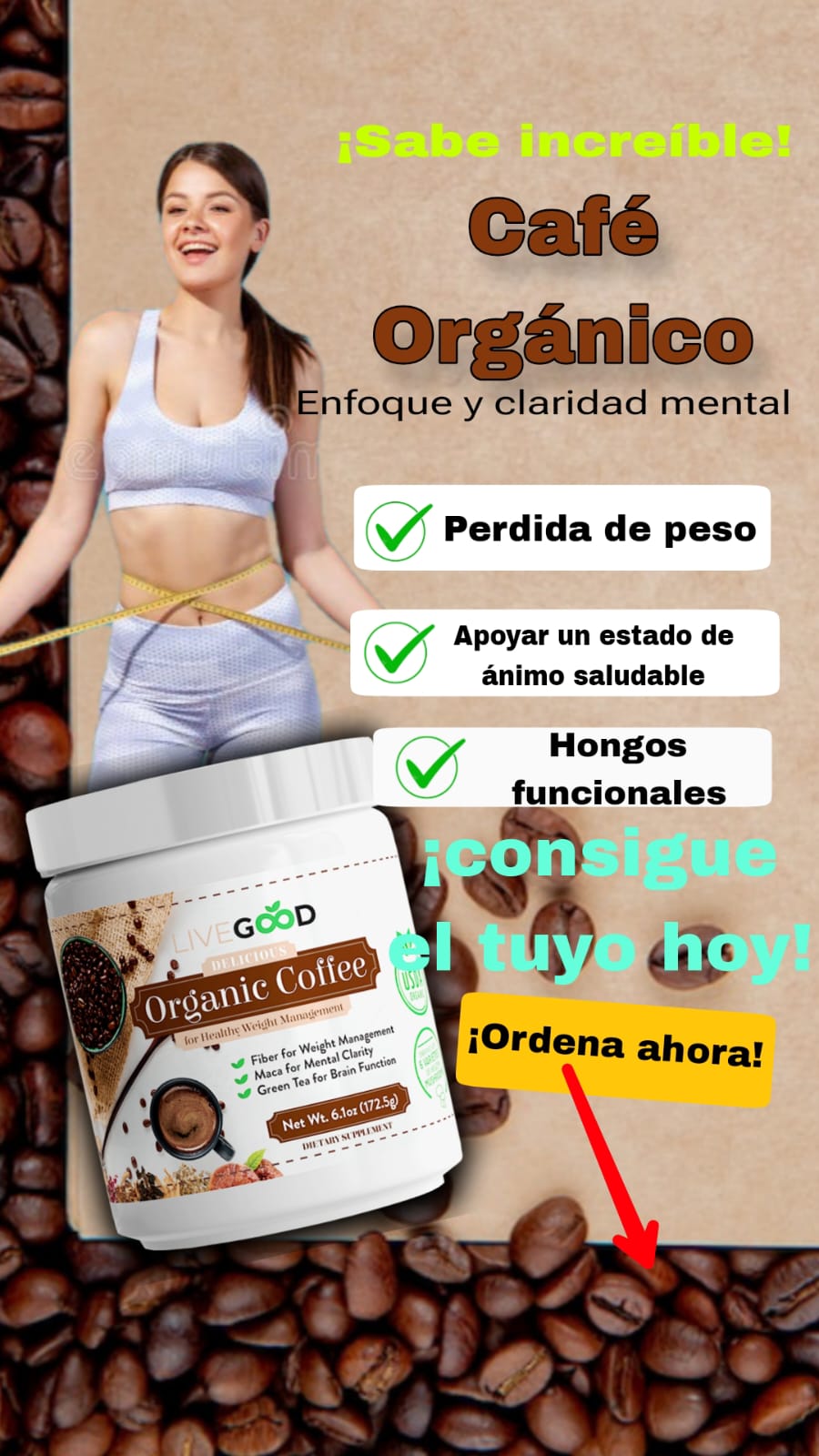 – Café Orgánico con Hongos Adaptógenos