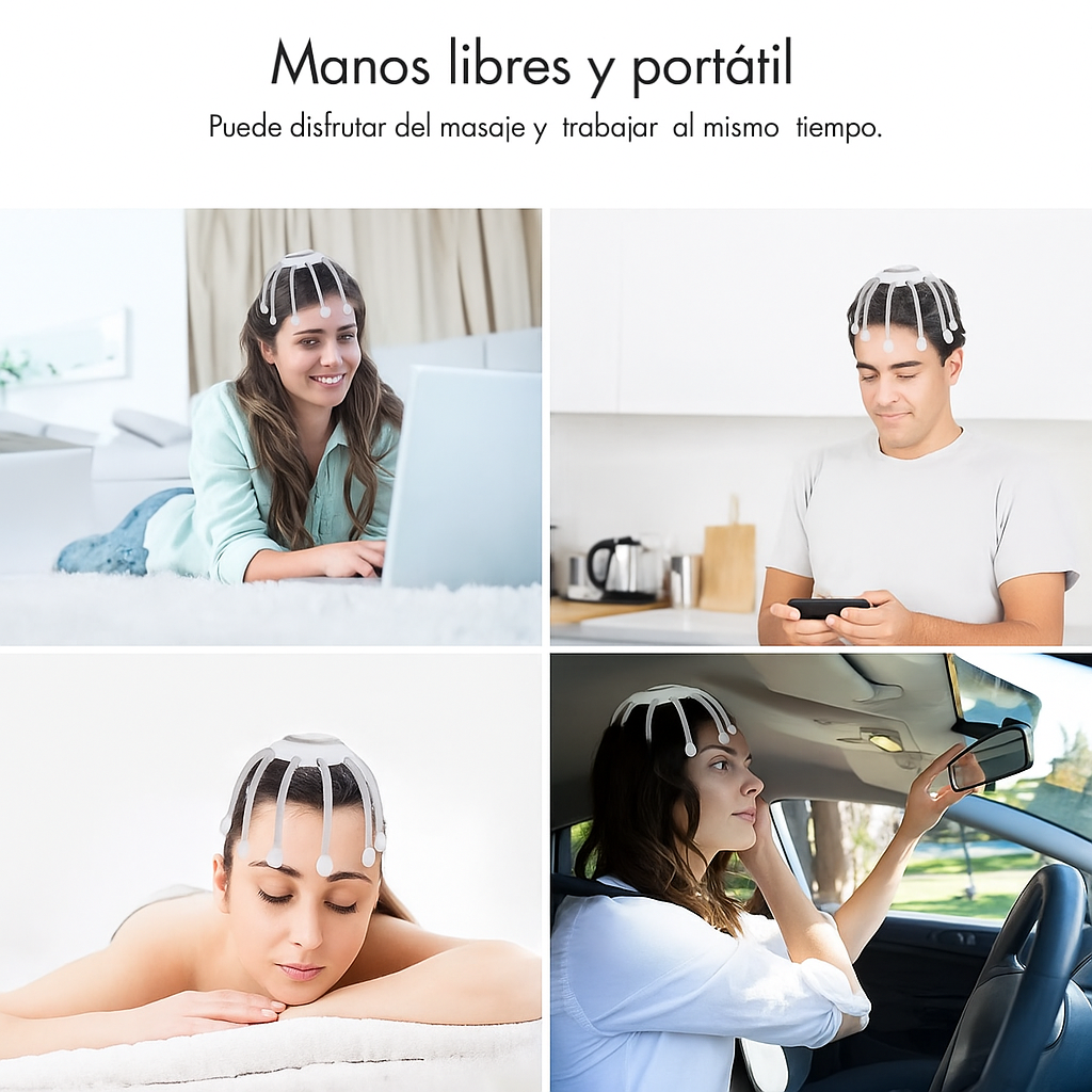 CalmaFlex– Masajeador Inteligente de Cabeza