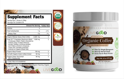 – Café Orgánico con Hongos Adaptógenos